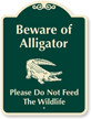 Beware Of Alligator Sign