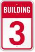 Building 3 Numbered Sign