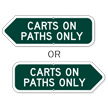 Carts On Paths Only Golf Course Sign