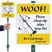 Be Courteous Pick Up Poop Sign Kit