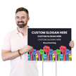 Custom Activism Yard Sign With Your Slogan And Hashtag 