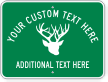 Custom Welcome Antler Symbol Sign