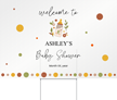 Custom Baby Shower Yard Sign Add Names Month Year