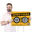 Custom Brunch And Munch Restaurant Yard Sign