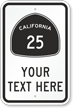 Custom California Highway Sign