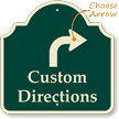 Customizable Directions Palladio Sign, Ahead Arrow