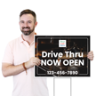 Custom Drive Thru Open Sign Add Cafe Name And Number