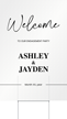 Custom Engagement Party Yard Sign Add Names Month