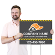 Custom Horizontal Add Company Name Text Number