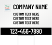 Custom Horizontal Company Logo Name Text Number Color