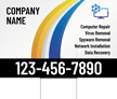 Custom Horizontal Computer Service Add Name Number