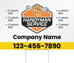 Custom Horizontal Handyman Service Add Text Name Number