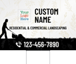 Custom Horizontal Landscaping Logo Add Name Number