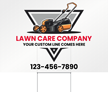 Custom Horizontal Lawn Care Add Line Contact Number