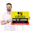 Custom Horizontal We Are Hiring Yard Sign