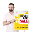 Custom House For Sale Sign Call Add Contact Logo