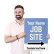 Custom Job Site Sign Add Name Text Right Arrow