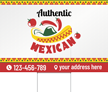 Custom Mexican Food Restaurant Yard Sign With Address