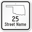 Custom Oklahoma Highway Sign