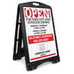 Custom Open for Take Out & Outdoor Dining: Upload Your Logo