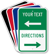 Customizable Parking Lot Directions Sign