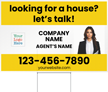 Custom Real Estate Sign Lets Talk Add Company Agent Info
