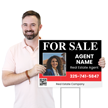 Custom Real Estate Yard Sign Add Agent Name Contact QR