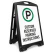 Custom Reserved Parking Sidewalk Sign Insert