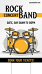 Custom Rock Concert Band Ticket Booking Event Sign