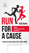 Custom Run For A Cause Yard Sign Add Details Logo