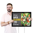 Custom Super Delicious Restaurant Food Yard Sign
