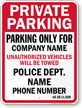 Custom Alaska Tow Away Sign