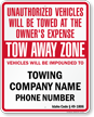 Custom Idaho Tow Away Sign
