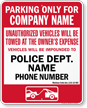 Custom Montana Tow Away Sign