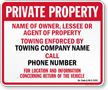 Custom Virginia Tow Away Sign