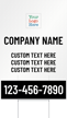 Custom Vertical Company Logo Name Text Number Color