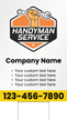 Custom Vertical Handyman Service Add Text Name Number