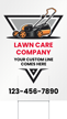 Custom Vertical Lawn Care Add Line Contact Number