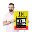 Custom Vertical We Are Hiring Yard Sign