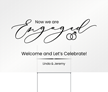 Custom We Are Engaged Lets Celebrate Yard Sign Add Names