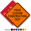 Customizable Diamond Industrial Construction Sign Template
