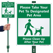 Designated Pet Area Sign