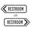 Directional Restroom Sign