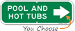 Directional Swimming Pool And Hot Tubs Sign