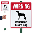Warning Dog Breed LawnBoss® Sign & Stake Kit