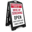 Drive Up Screening Add Your Logo Custom Sidewalk Sign