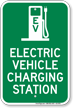 Electric Charging Vehicle Station Sign