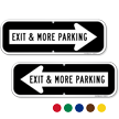 Exit & More Parking Directional Sign