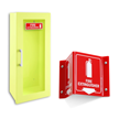 Projecting Fire Extinguisher Sign With Visible Cabinet Kit