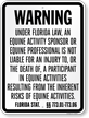 Florida Equine Liability Sign